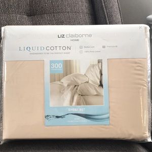 Liz Claiborne NEW Liquid Cotton King Sheets